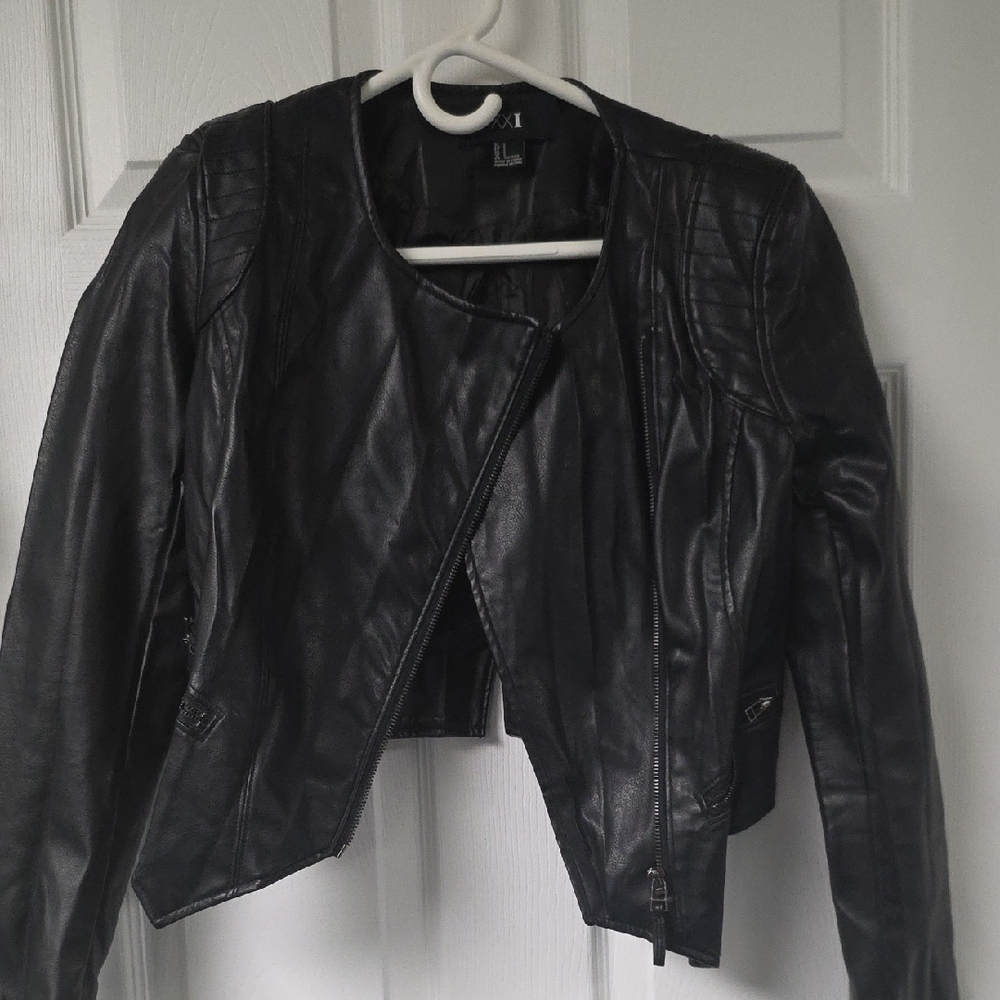 Forever 21 Black Leather Biker Jacket